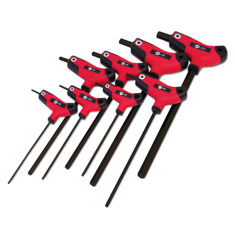 8-PC. Bi-Material T-Handle Hex Key Set
