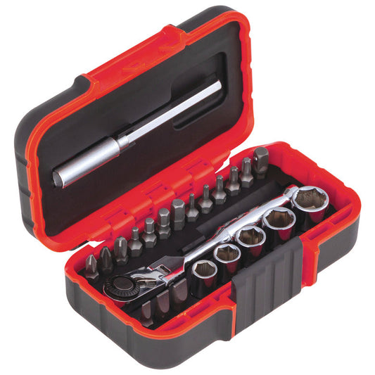 23-PC. 1/4" Drive SAE Precision Torque Micro Set - Red