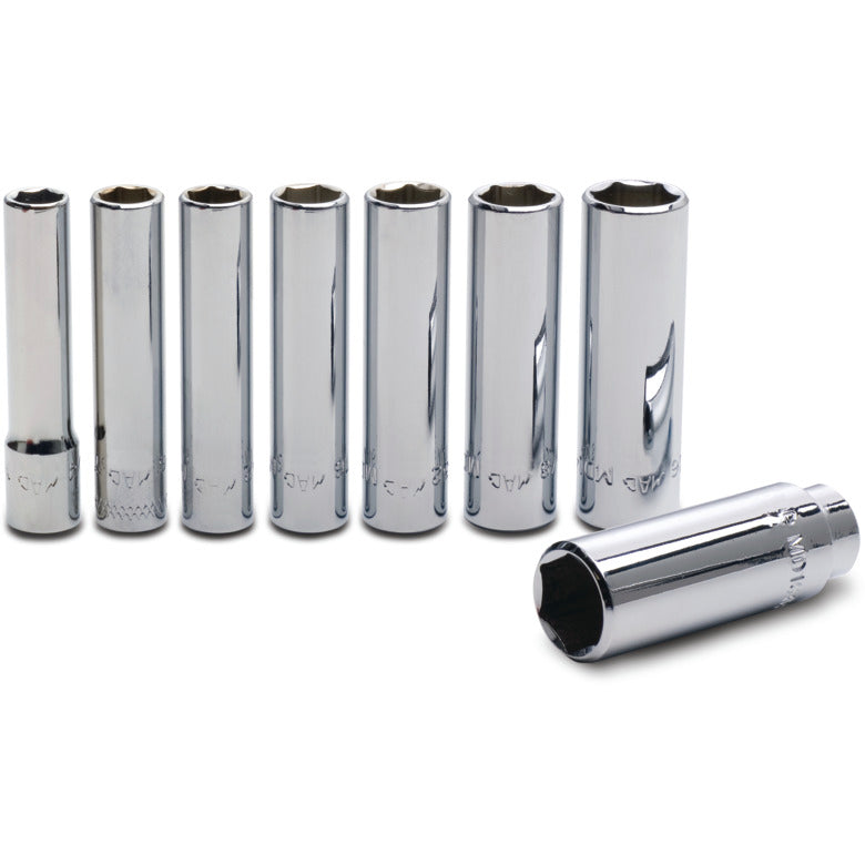 8-PC. 1/4" Drive SAE Deep Socket Set - 6-PT.