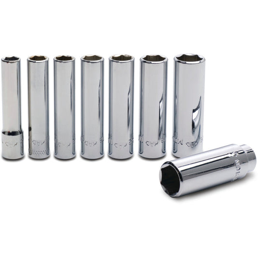 8-PC. 1/4" Drive SAE Deep Socket Set - 6-PT.