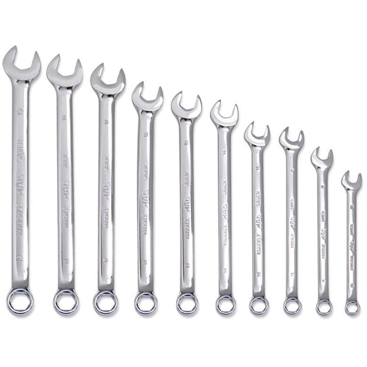 10-PC. Metric Knuckle Saver Combination Wrench Set - 6-PT.