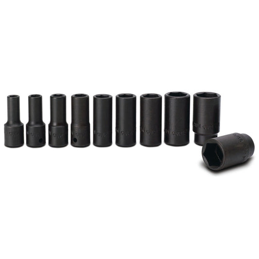 10-PC. 1/4" Drive SAE Intermediate Impact Socket Set - 6-PT.