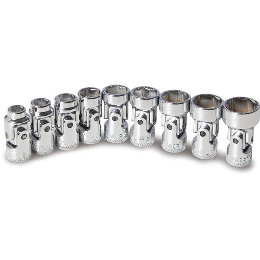 9-PC. 1/4" Drive Metric Universal Socket Set - 6-PT.