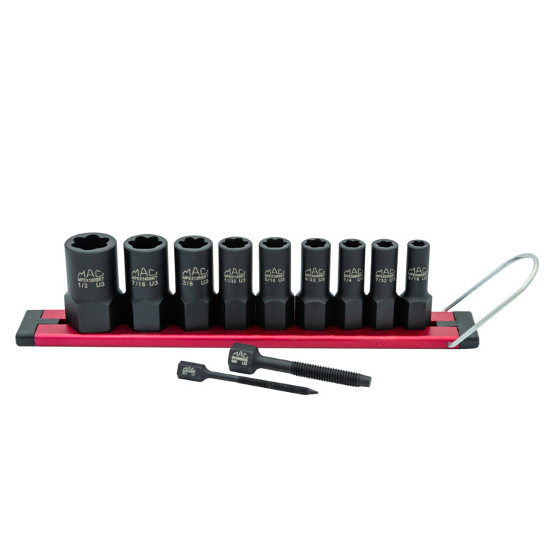 9-PC. 1/4" Drive R.B.R.T™ SAE Impact Foreign Object Removal (FOR) Extractor Socket Set