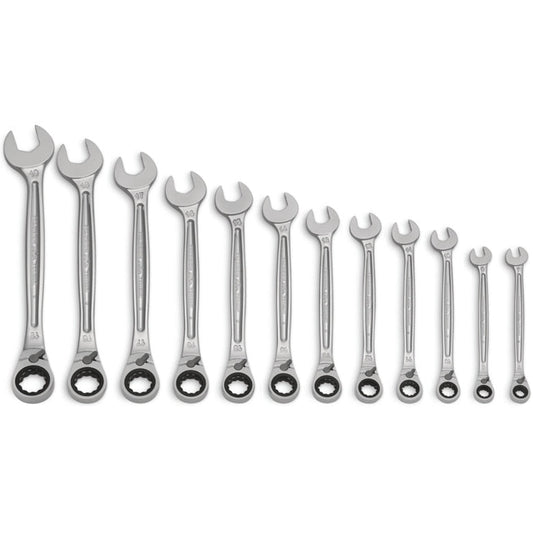 12-PC. Metric Reversible Ratcheting Wrench Set - 12-pt.