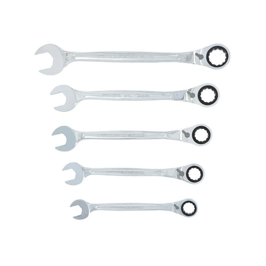 5-PC. SAE Large Reversible Ratcheting Wrench Set