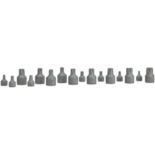 16-PC. 1/4" and 3/8" Drive Stubby SAE/Metric R.B.R.T. Hex Driver Set
