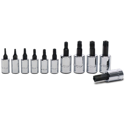 11-PC. 1/4" and 3/8" Drive Tamper-Resistant Torx® Driver Set