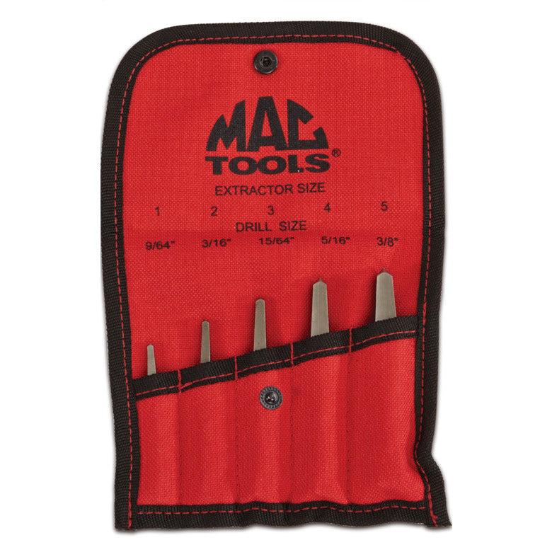 5-PC. Straight Flute Extractor Set