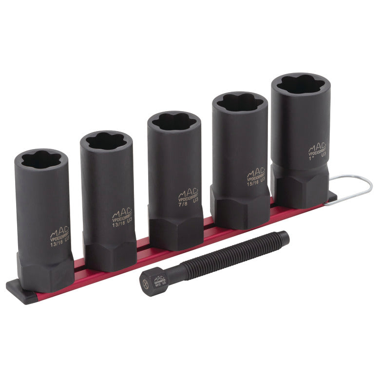 5-PC. 1/2" Drive R.B.R.T.™ SAE Deep Extractor Socket Set