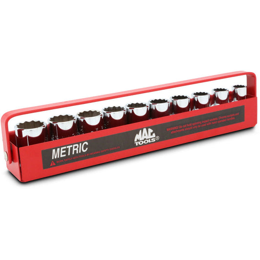 10-PC. 1/2" Drive Metric Socket Set - 12-PT.