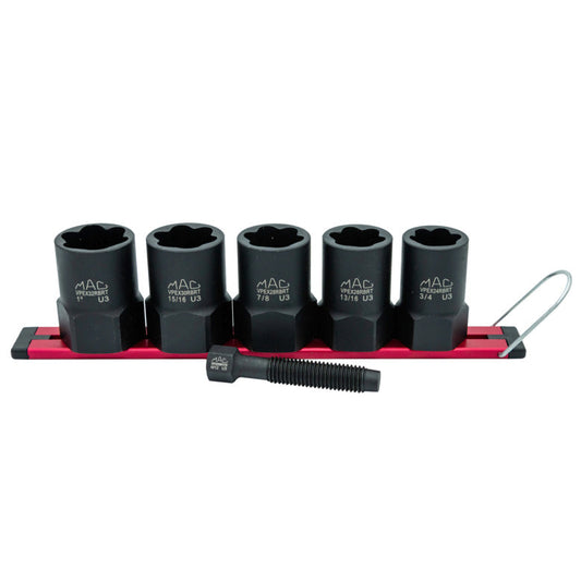 5-PC. 1/2" Drive R.B.R.T™ SAE Impact Foreign Object Removal (FOR) Extractor Socket Set