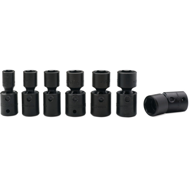 7-PC. 1/2" Drive SAE Universal Impact Socket Set - 6-PT.
