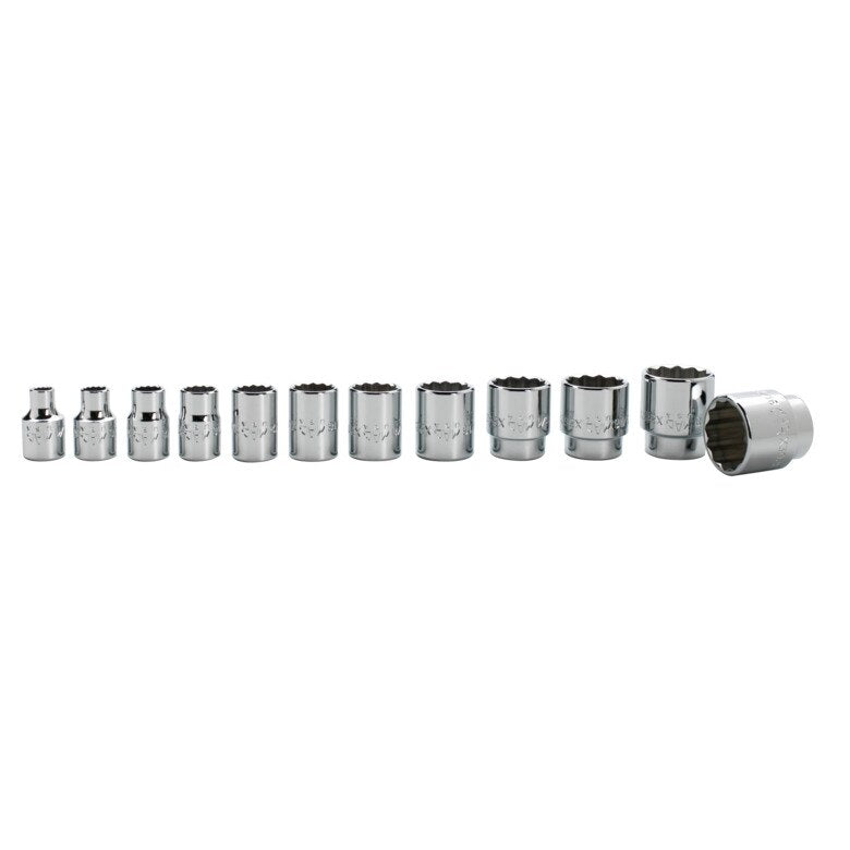 12-PC. 3/8" Drive SAE Socket Set - 12-PT.