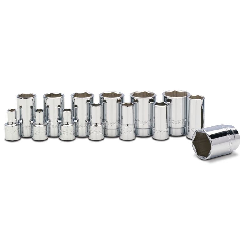 14-PC. 3/8" Drive SAE Intermediate Socket Set - 6-PT.