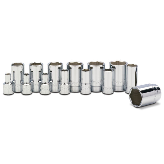 14-PC. 3/8" Drive SAE Intermediate Socket Set - 6-PT.