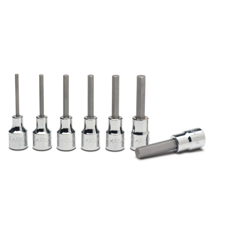7-PC. 3/8" Drive SAE Hex Driver Set