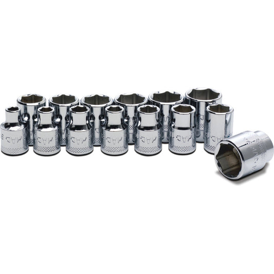 14-PC. 3/8" Drive Metric Socket Set - 6-PT.