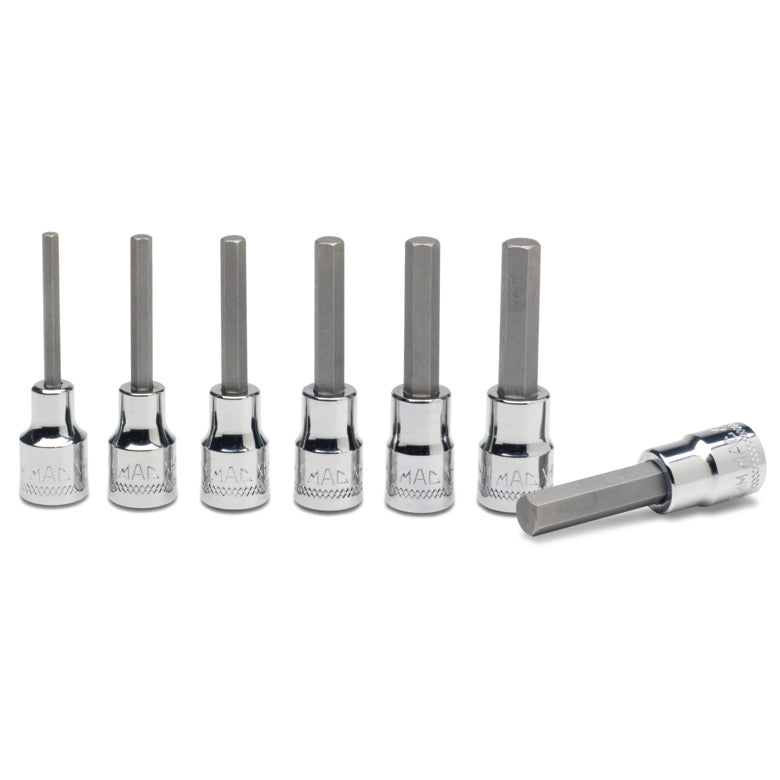 7-PC. 3/8" Drive Metric Hex Driver Set