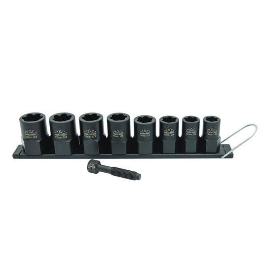 8-PC. 3/8" Drive R.B.R.T.™ Metric Impact Foreign Object Removal (FOR) Extractor Socket Set