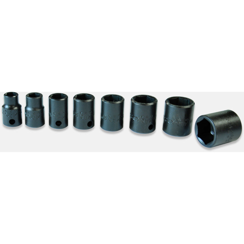 8-PC. 3/8" Drive SAE Impact Socket Set - 6-PT.