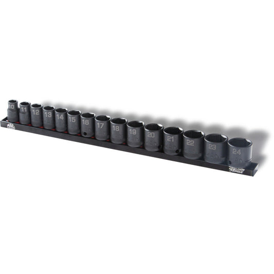 15-PC. 3/8" Drive Metric Impact Socket Set - 6-PT.