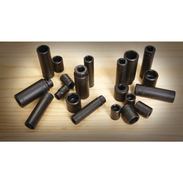 20-PC. 3/8" Drive Metric Impact Socket Set - 6-PT.