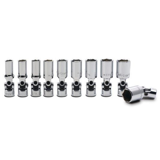 10-PC. 3/8" Drive Metric Deep Universal Socket Set - 6-PT.