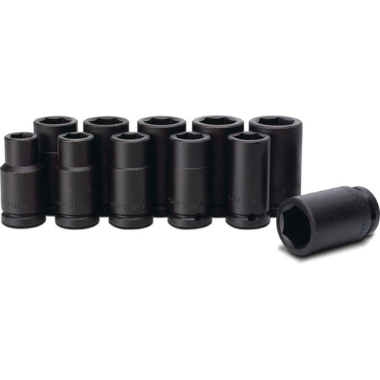 11-PC. 3/4" Drive SAE Deep Impact Socket Set - 6-PT.