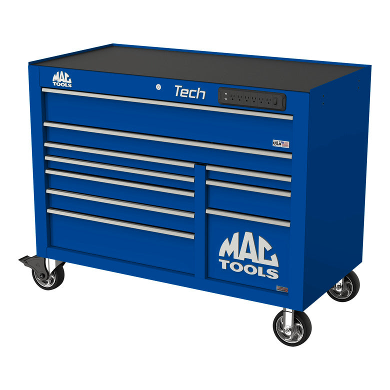 Tech™ Series 10-Drawer Workstation with PowerTech™ Drawer - Sapphire Blue