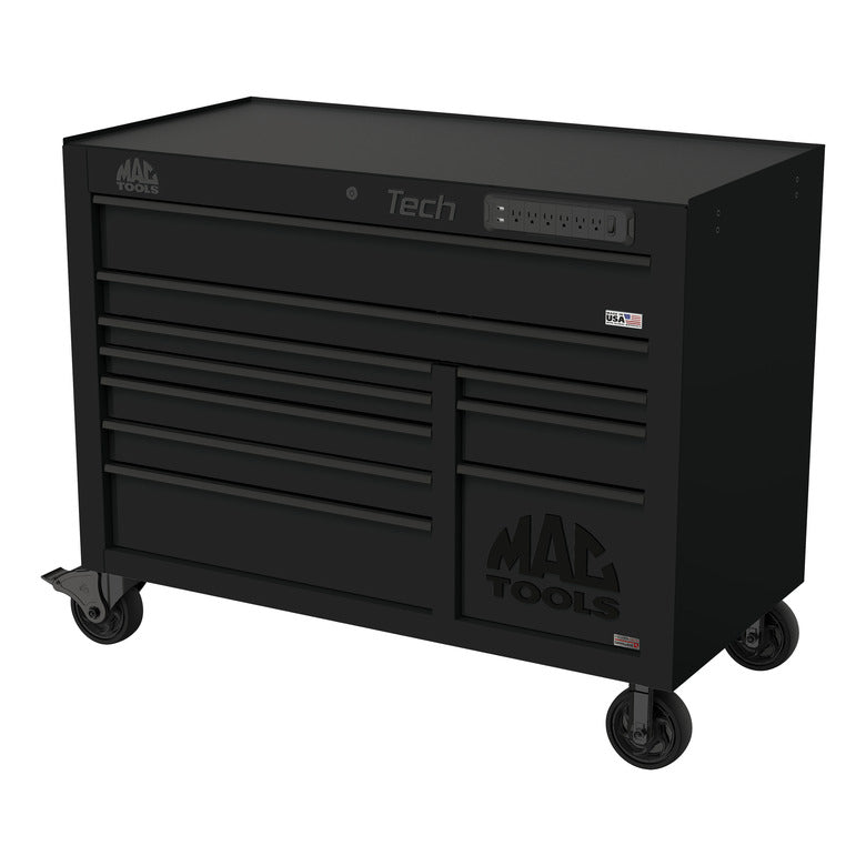 Tech™ Series 10-Drawer Workstation with PowerTech™ Drawer - Flat Black