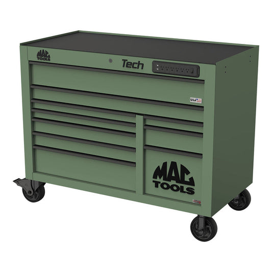 Tech™ Series 10-Drawer Workstation with PowerTech™ Drawer - Olive Green