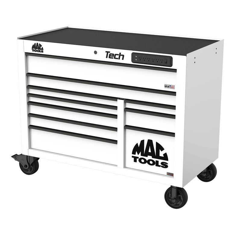 Tech™ Series 10-Drawer Workstation with PowerTech™ Drawer - Titanium White