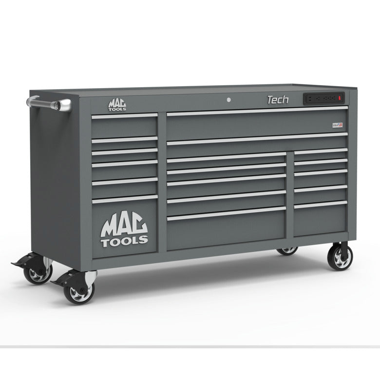 Tech™ Series 18-Drawer Workstation - Carbon Gray
