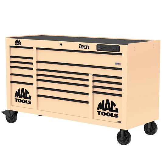 Tech™ Series 16-Drawer Workstation with PowerTech™ Drawer - Desert Tan