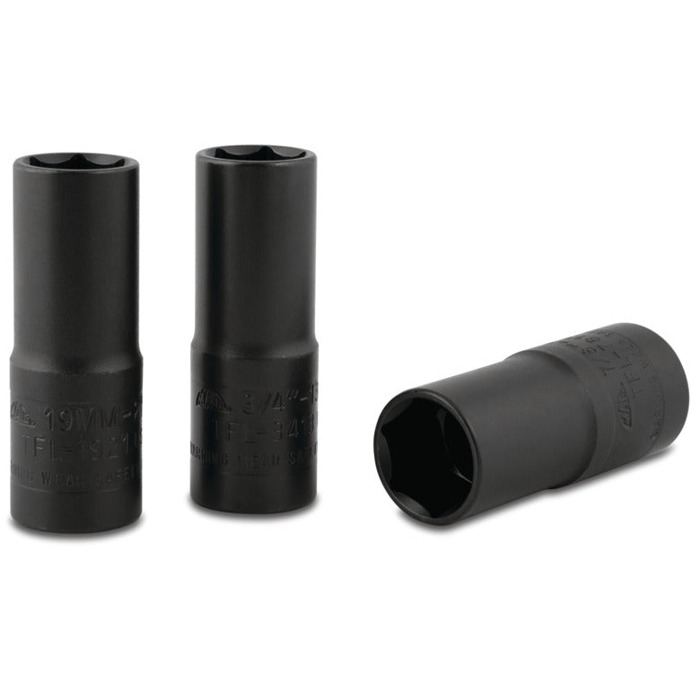 3-PC. 1/2" Drive Thin-Wall Impact Socket Set - 6-PT.