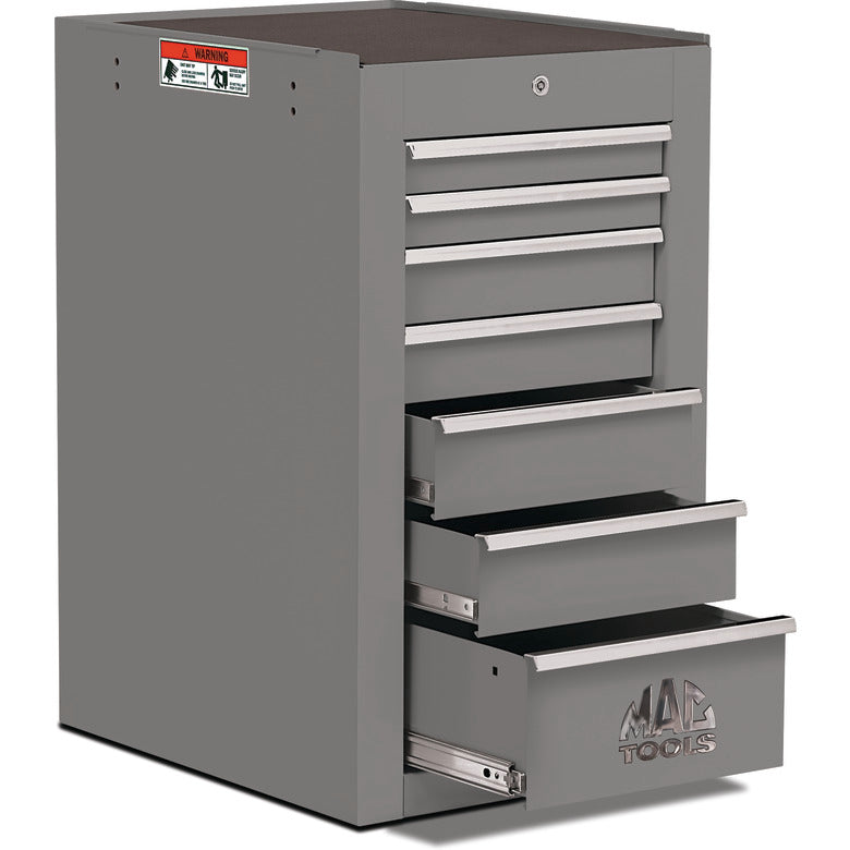 Tech™ Series 7-Drawer Side Cabinet - Carbon Gray