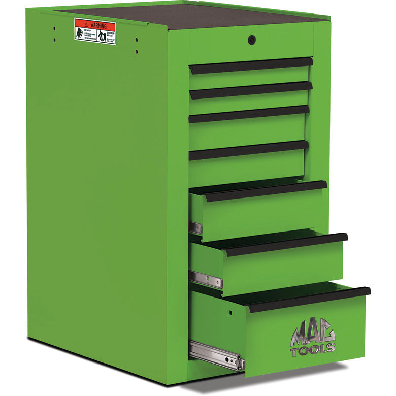 Tech™ Series 7-Drawer Side Cabinet - Lime Green