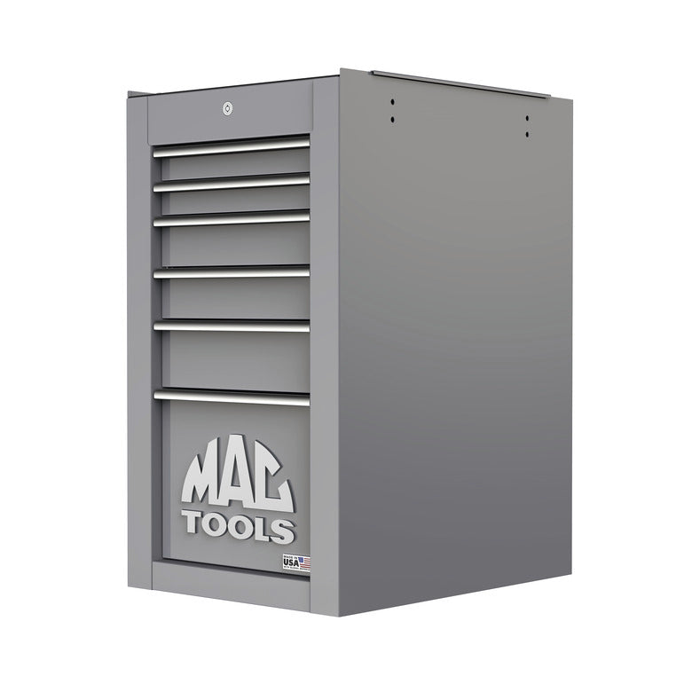 Tech™ Series 6-Drawer Side Cabinet with PowerTech™ Drawer - Mica Gray