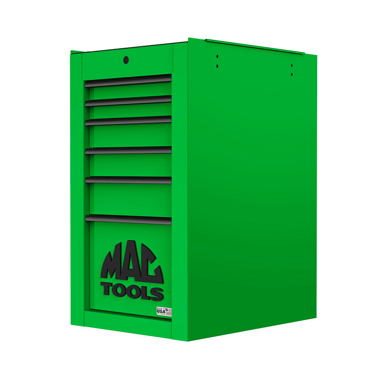 Tech™ Series 6-Drawer Side Cabinet with PowerTech™ Drawer - Lime Green