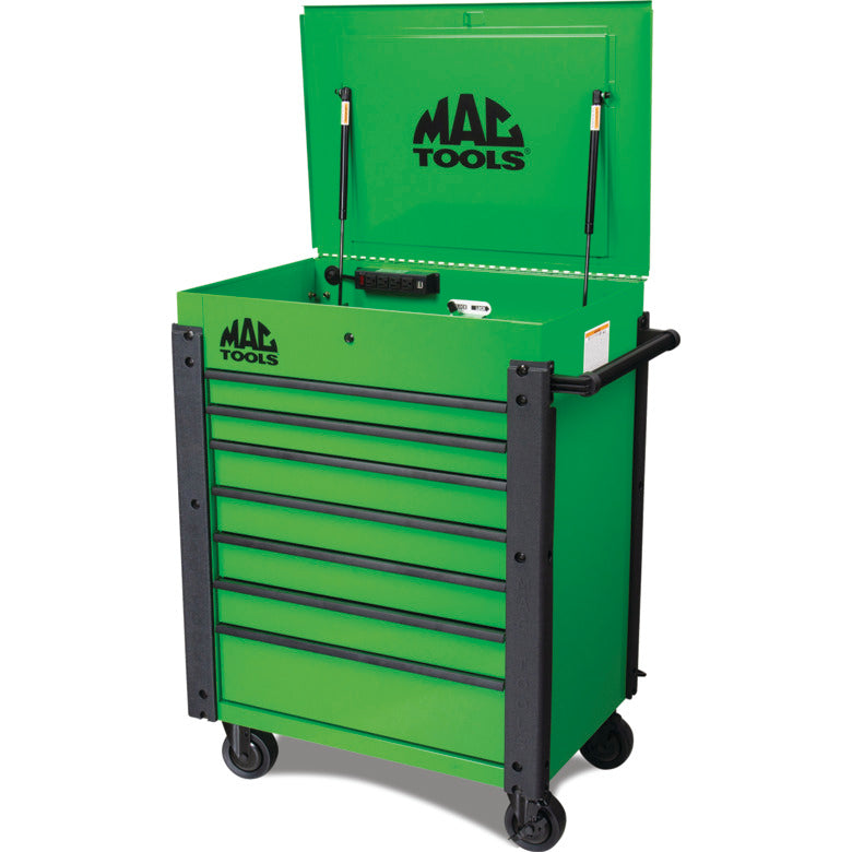 7-Drawer Utility Cart - Lime Green