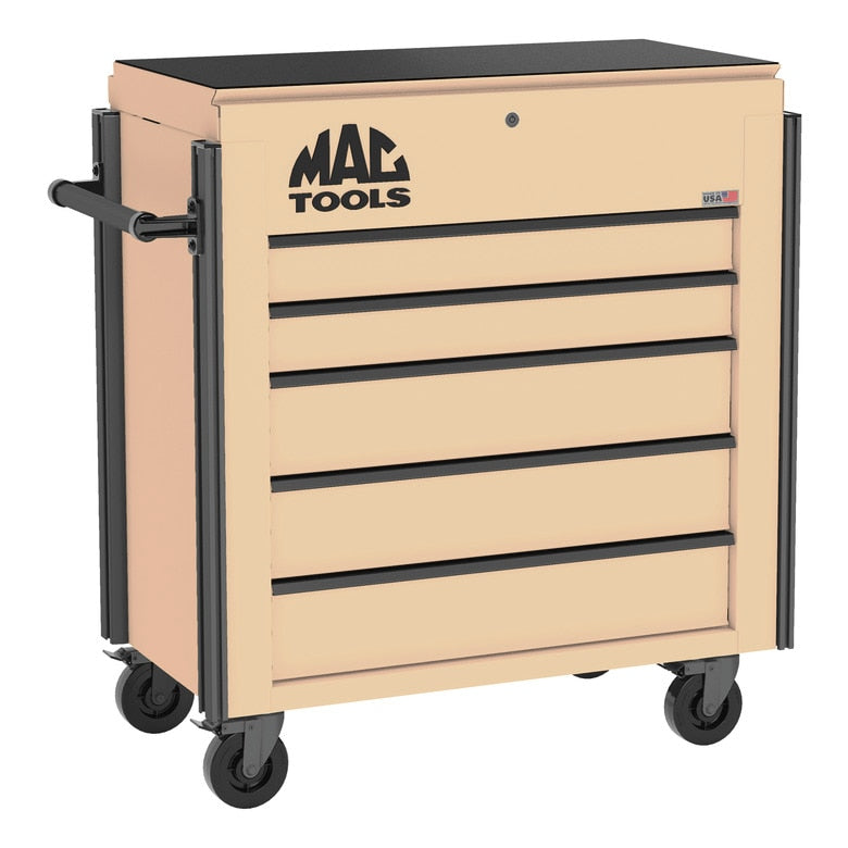 5-Drawer Utility Cart w/ Full Lid - Desert Tan