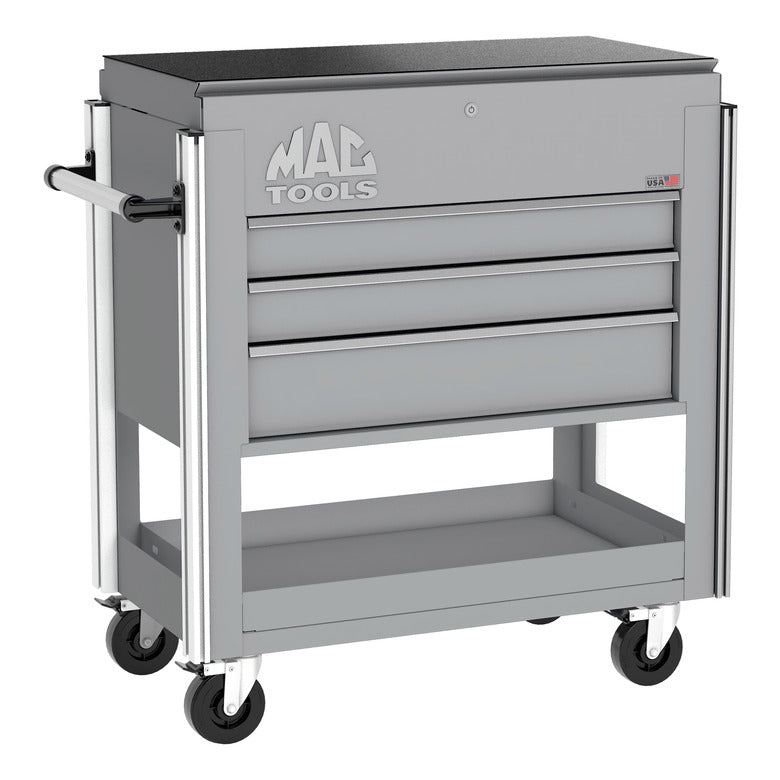 3-Drawer Utility Cart w/ Full Lid - Mica Gray