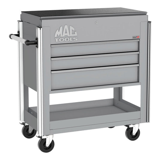 3-Drawer Utility Cart w/ Full Lid - Mica Gray