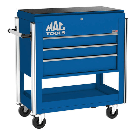 3-Drawer Utility Cart w/ Full Lid - Sapphire Blue