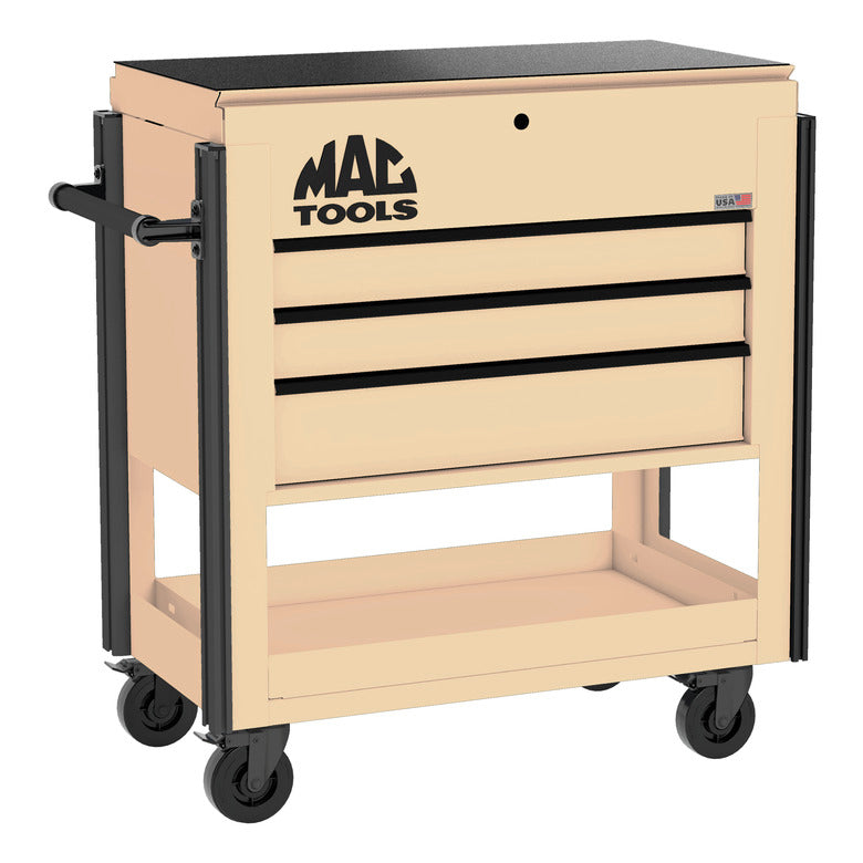 3-Drawer Utility Cart w/ Full Lid - Desert Tan