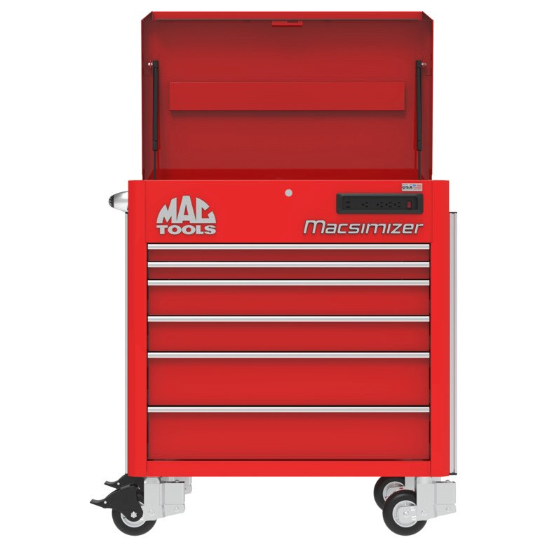 6-Drawer Macsimizer® High-Mileage Utility Cart - Firebrick Red