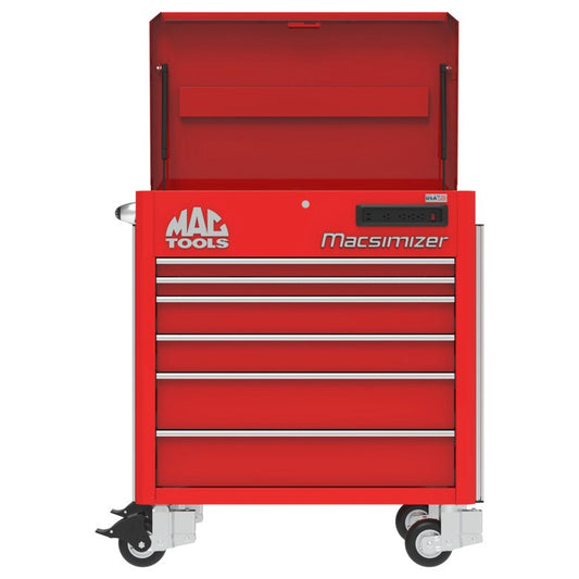 6-Drawer Macsimizer® High-Mileage Utility Cart - Firebrick Red