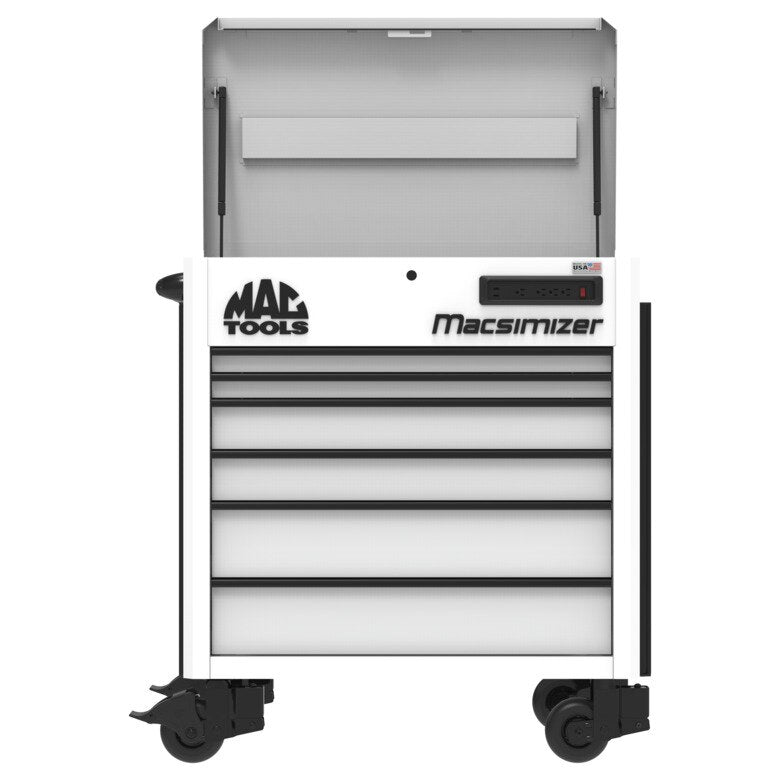 6-Drawer Macsimizer® High-Mileage Utility Cart - Titanium White