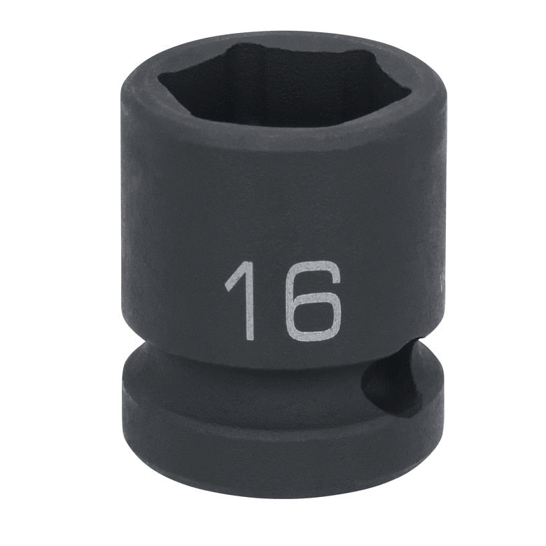 1/2" Drive 6 pt. Stubby Impact Socket - 16mm